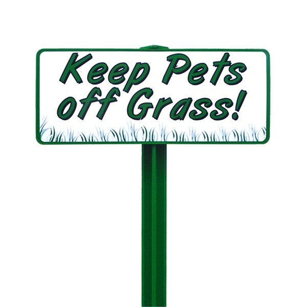 Evermark Keep Pets Off Grass Sign with Forest Green Stake Kit EV122588